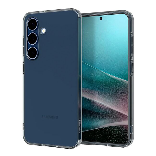 Husa premium pentru  Samsung Galaxy S25 Spigen - Liquid Crystal - Space grey