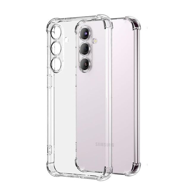 Set: Folie din sticla + Husa pentru  Samsung Galaxy A56 Slim Anti-Shock 1.5mm reinforced 4 corners, Transparent