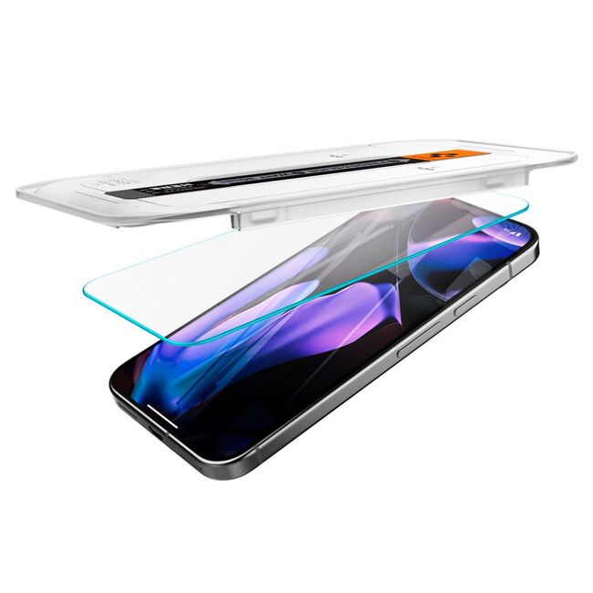 Set 2 x Folie din sticla pentru  Google Pixel 9 / 9 Pro cu aplicator Spigen - Glas.tR EZ-FIT HD - clear