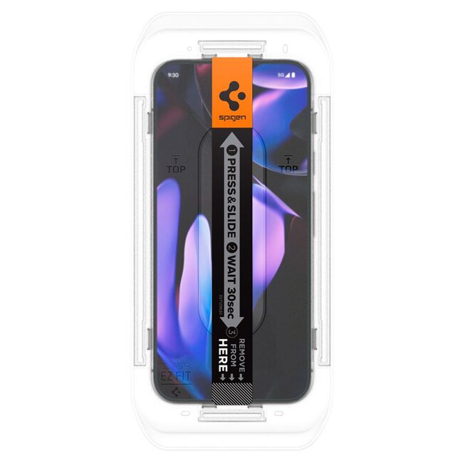 Set 2 x Folie din sticla pentru  Google Pixel 9 / 9 Pro cu aplicator Spigen - Glas.tR EZ-FIT HD - clear
