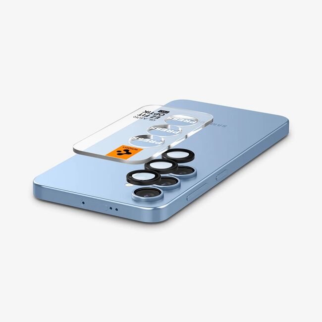 Set 2 x Folie sticla lentile foto pentru  Samsung Galaxy S25+ Spigen - Optik.tR EZ Fit Pro Camera Glass - negru