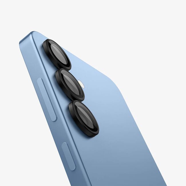 Set 2 x Folie sticla lentile foto pentru  Samsung Galaxy S25+ Spigen - Optik.tR EZ Fit Pro Camera Glass - negru