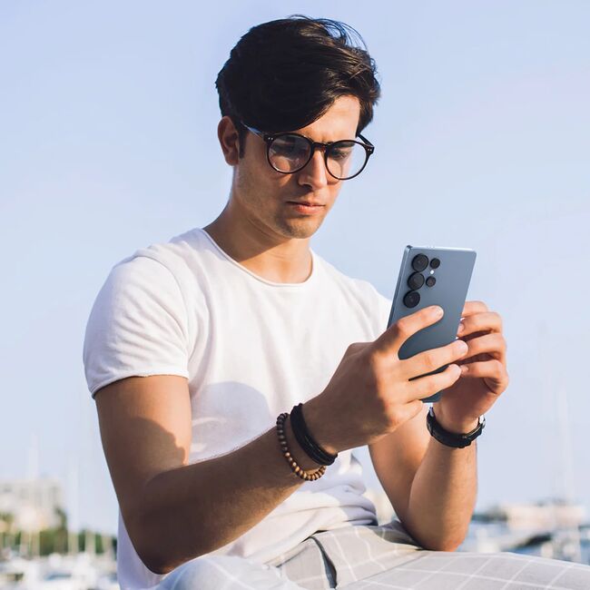Set 2 x Folie sticla lentile foto pentru  Samsung Galaxy S25 Ultra Spigen - Optik.tR EZ Fit Pro Camera Glass - negru