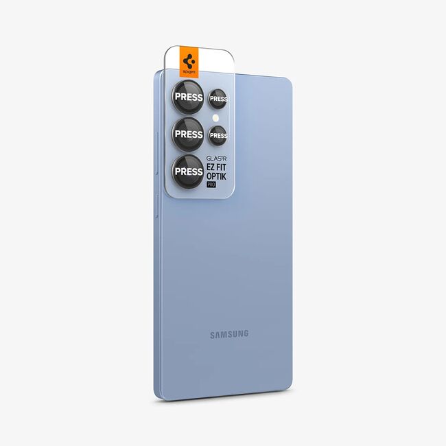 Set 2 x Folie sticla lentile foto pentru  Samsung Galaxy S25 Ultra Spigen - Optik.tR EZ Fit Pro Camera Glass - negru
