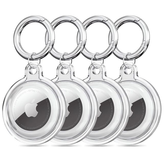 [Pachet 4x] Husa Apple AirTag Techsuit CT15 tip breloc chei, transparent