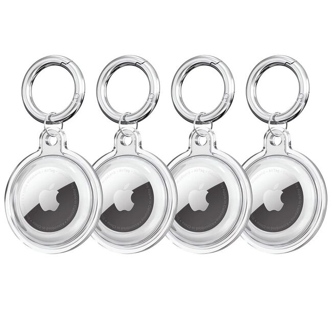 [Pachet 4x] Husa Apple AirTag Techsuit CT15 tip breloc chei, transparent