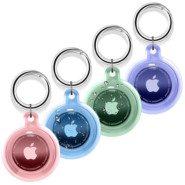 [Pachet 4x] Husa Apple AirTag Techsuit CT15 tip breloc chei, transparent