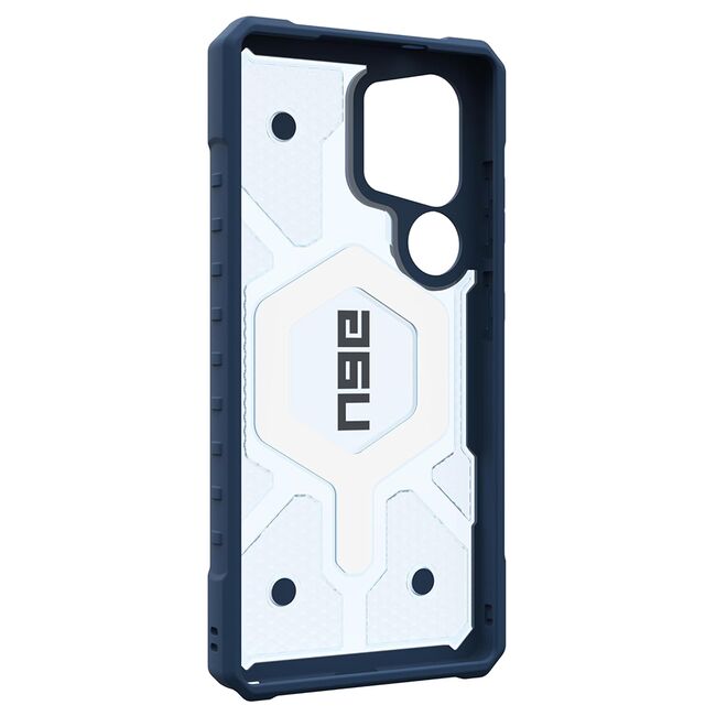 Husa Samsung Galaxy S25 Ultra UAG Pathfinder Clear MagSafe, Blues Lanyard