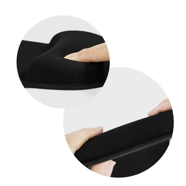 Mouse Pad Ergonomic cu Suport pentru Încheietură – Memory Foam, Bază Antialunecare, Negru