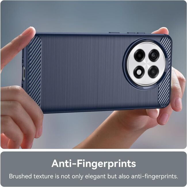 Husa pentru OnePlus 13R Carbon Liquid Silicone, Albastru