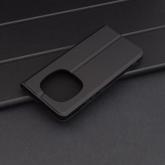 Husa pentru  Xiaomi Redmi Note 14 Pro 4G tip carte BookFlip, inchidere magnetica, Negru