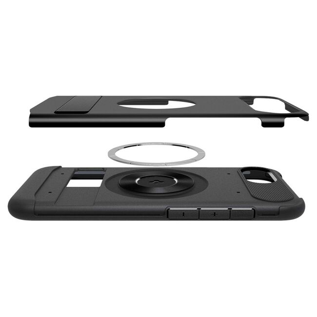 Husa pentru  iPhone 16e Spigen - Slim Armor MagSafe - Negru royal