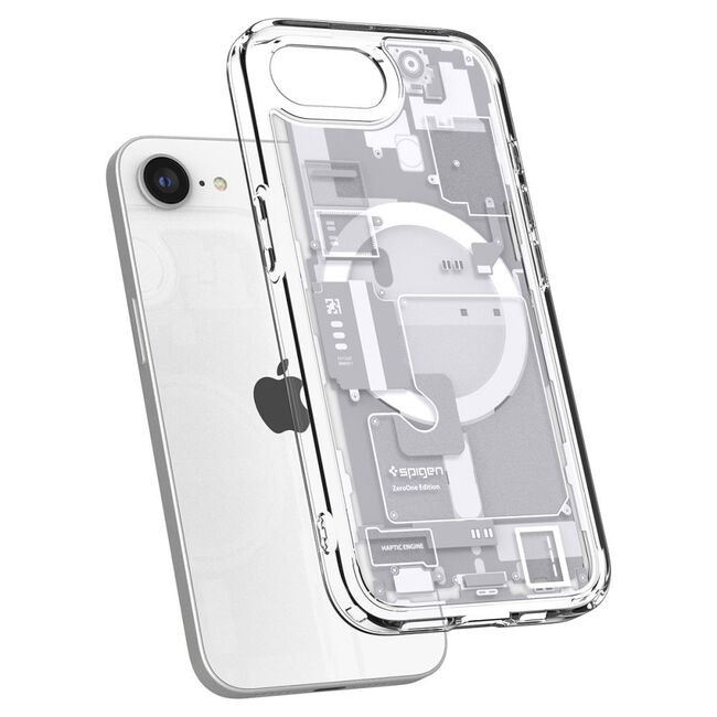 Husa pentru  iPhone 16e Spigen - Ultra Hybrid Zero One MagSafe - Alb