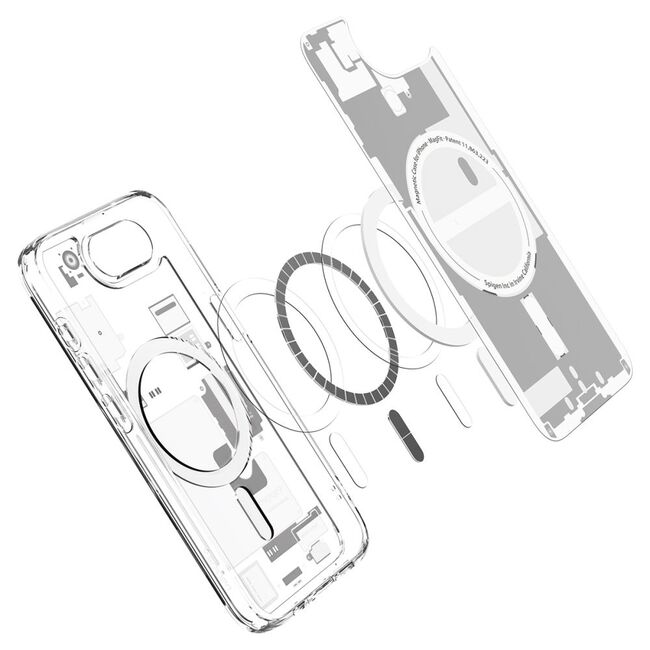 Husa pentru  iPhone 16e Spigen - Ultra Hybrid Zero One MagSafe - Alb