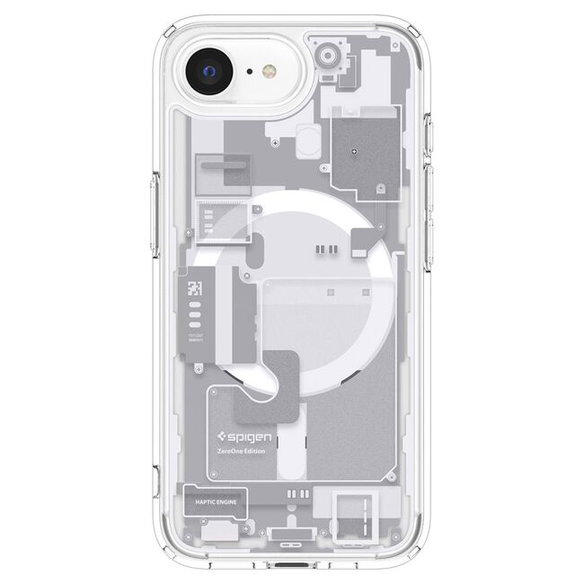 Husa pentru  iPhone 16e Spigen - Ultra Hybrid Zero One MagSafe - Alb