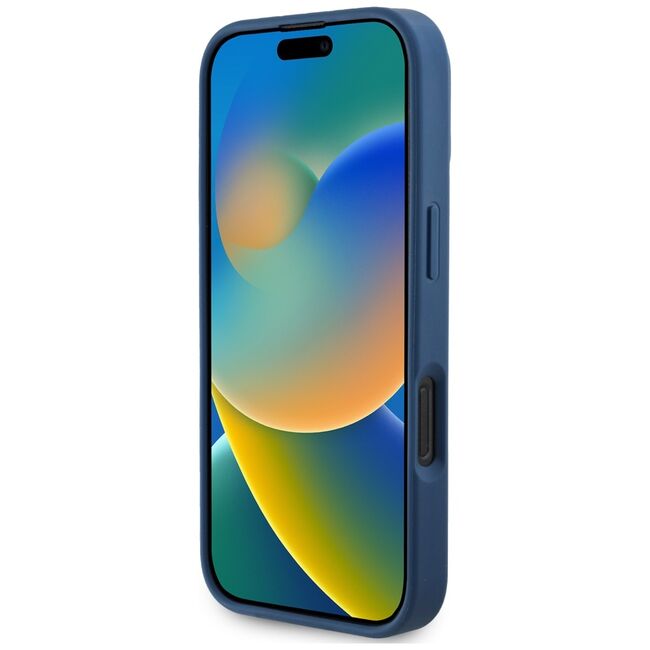 Husa premium pentru  iPhone 16 Pro Max compatibila MagSafe Guess Luxury Series - Albastru