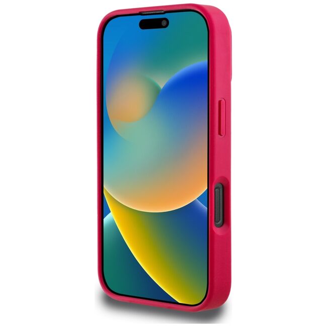 Husa premium pentru  iPhone 16 Pro Max compatibila MagSafe Guess Luxury Series - Fucsia