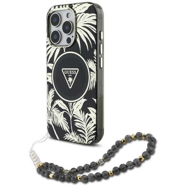 Husa premium pentru  iPhone 16 Pro Max compatibila MagSafe Guess Luxury Series - Gri