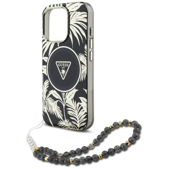 Husa premium pentru  iPhone 16 Pro compatibila MagSafe Guess Luxury Series - Gri deschis