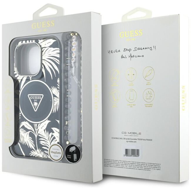 Husa premium pentru  iPhone 16 Pro compatibila MagSafe Guess Luxury Series - Gri deschis