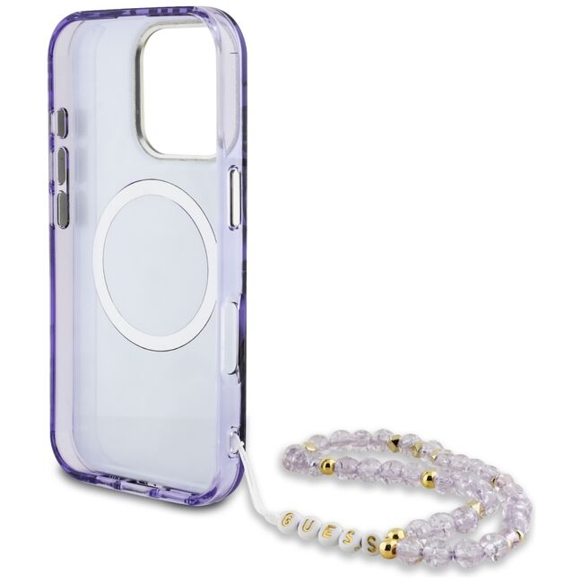 Husa premium pentru  iPhone 16 Pro compatibila MagSafe Guess Luxury Series - Mov