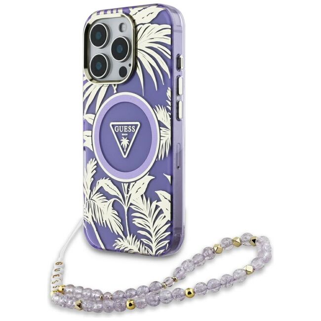 Husa premium pentru  iPhone 16 Pro compatibila MagSafe Guess Luxury Series - Mov