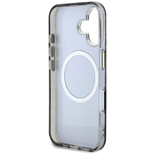 Husa premium pentru  iPhone 16 compatibila MagSafe Guess Luxury Series - Gri inchis