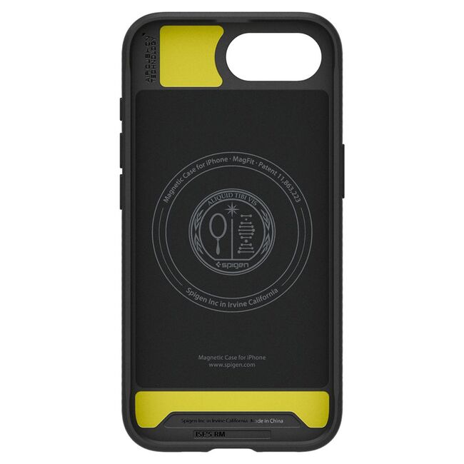 Husa premium pentru  iPhone 16e Spigen - Rugged Armor MagSafe - Negru darth vader