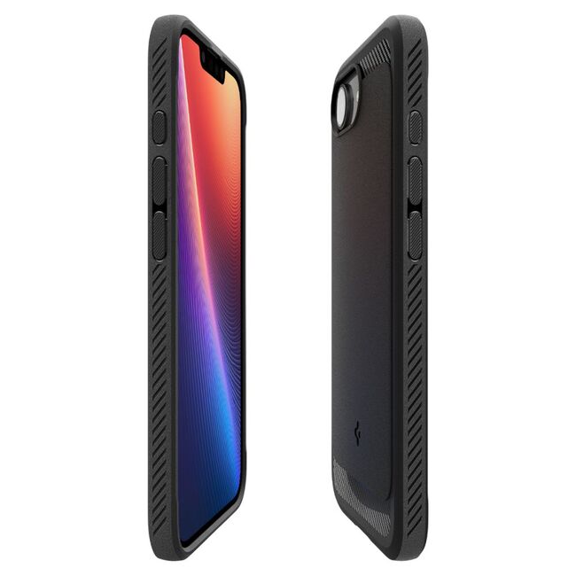 Husa premium pentru  iPhone 16e Spigen - Rugged Armor MagSafe - Negru darth vader