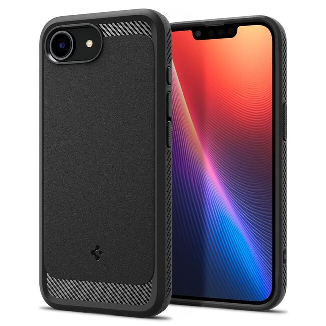Husa premium pentru  iPhone 16e Spigen - Rugged Armor MagSafe - Negru darth vader