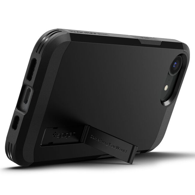 Husa premium pentru  iPhone 16e Spigen - Tough Armor MagSafe - Negru