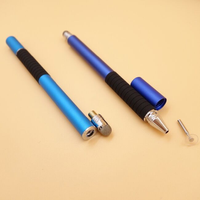 Stylus Pen Universal 2 in 1 – Precizie și Confort pentru Desen și Scris, pentru telefoane si tablete, compatibil Android si iOS - albastru