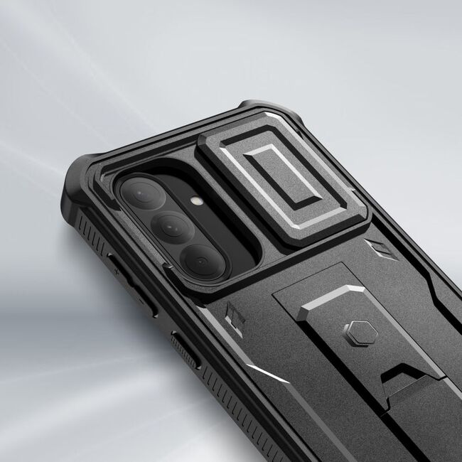 Pachet 360: Husa cu folie integrata Samsung Galaxy A36 5G KEVLAR PRO360 (fata spate), cu protectie lentile, negru