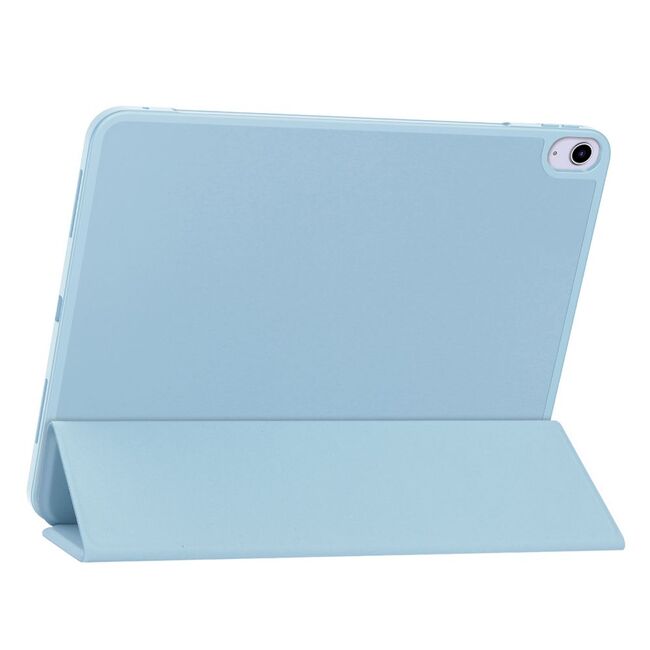 Husa pentru Apple iPad Air 13 2025 / 2024 M3, M2 Soft Shell tip stand, functie sleep / wake-up si slot pentru stylus, protectie 360 - sky blue