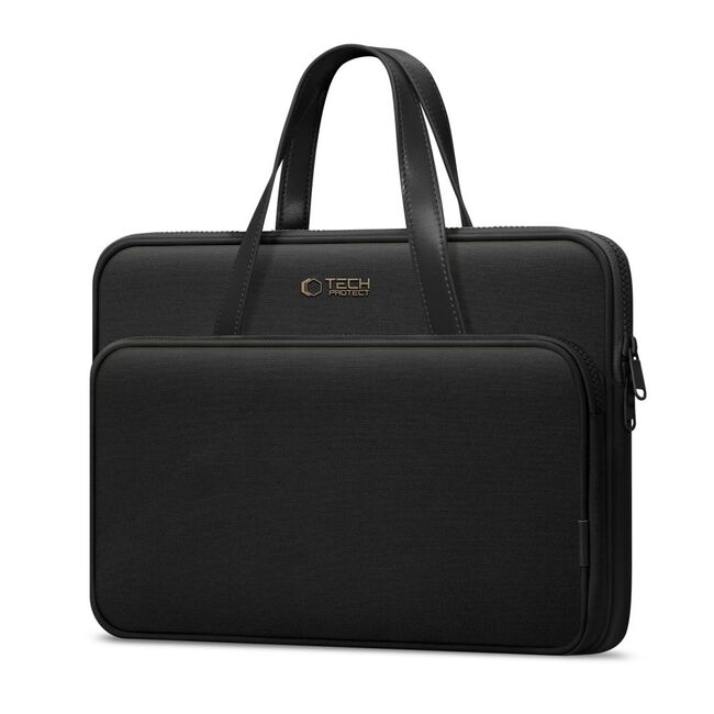 Geantă premium pentru laptop, compatibilă cu modele Macbook, Dell, HP, Lenovo - Protecție elegantă și funcțională, compatibilitate 13 - 14 inch, negru
