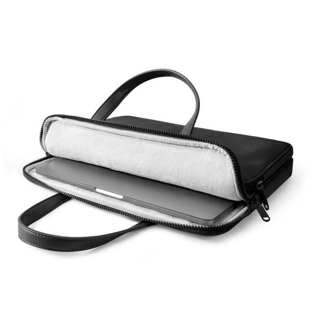 Geantă premium pentru laptop, compatibilă cu modele Macbook, Dell, HP, Lenovo - Protecție elegantă și funcțională, compatibilitate 13 - 14 inch, negru
