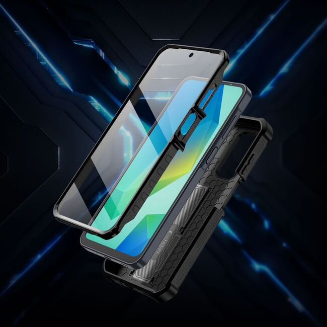 Pachet 360: Husa cu folie integrata Samsung Galaxy A16 KEVLAR PRO360 (fata spate), cu protectie lentile, negru