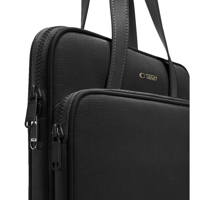 Geantă premium pentru laptop, compatibilă cu modele Macbook, Dell, HP, Lenovo - Protecție elegantă și funcțională, compatibilitate 13 - 14 inch, negru