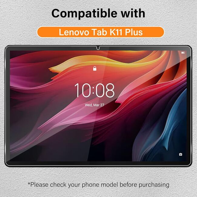 Set 2 x Folie de protectie pentru tableta Lenovo Tab K11 Plus 11.45 inch, Tempered Glass, transparenta