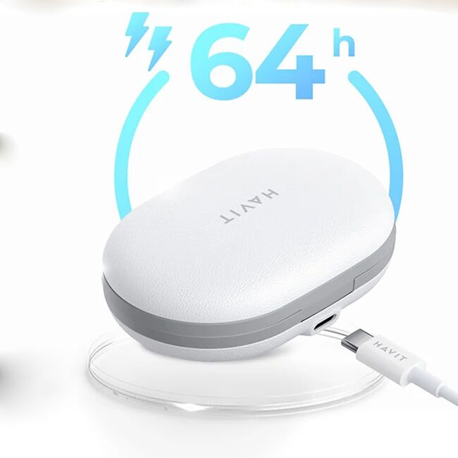 Casti True Wireless Bluetooth cu microfon Havit OWS915, gri
