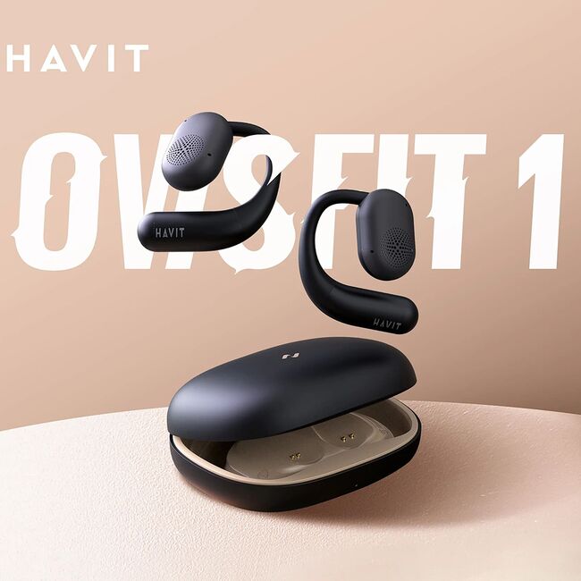 Casti sport Bluetooth TWS, in-ear, 500mAh Havit OWS914, negru