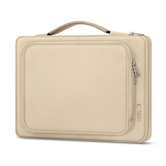 Geantă pentru laptop, protecție premium și design elegant, compatibila laptop intre 13-14 inch, bej
