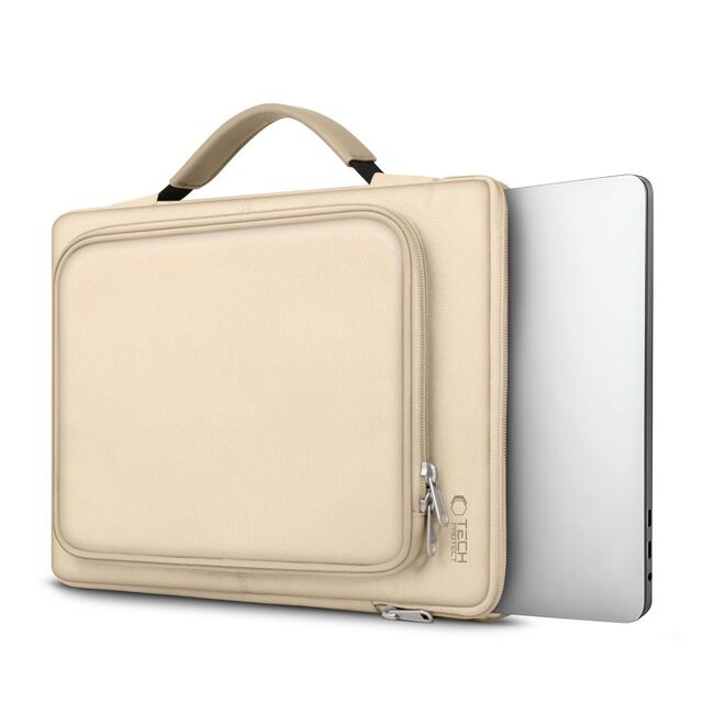 Geantă pentru laptop, protecție premium și design elegant, compatibila laptop intre 13-14 inch, bej