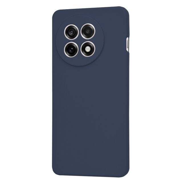 Husa pentru  OnePlus 13R Liquid Silicone, subțire, captusita cu microfibra, anti amprentă, protectie cameră foto, Albastru