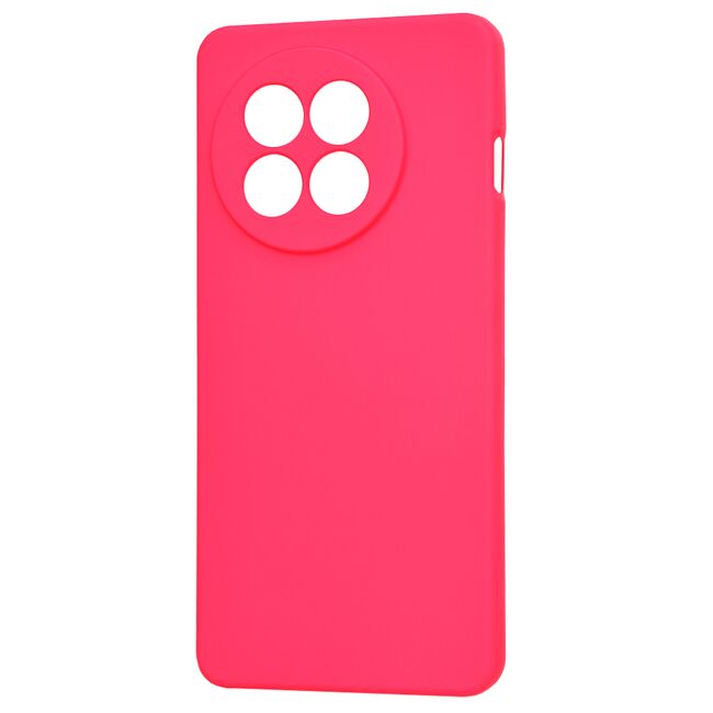 Husa pentru  OnePlus 13R Liquid Silicone, subțire, captusita cu microfibra, anti amprentă, protectie cameră foto, Fucsia