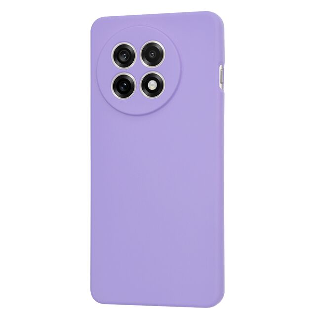 Husa pentru  OnePlus 13R Liquid Silicone, subțire, captusita cu microfibra, anti amprentă, protectie cameră foto, Lavanda