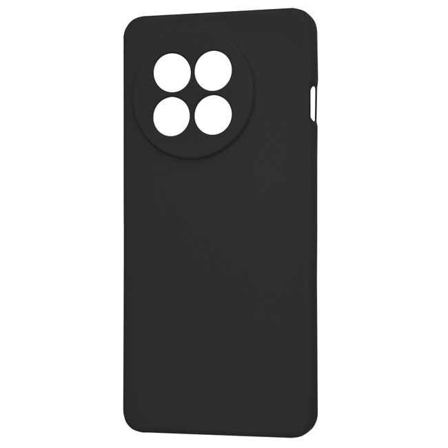 Husa pentru  OnePlus 13R Liquid Silicone, subțire, captusita cu microfibra, anti amprentă, protectie cameră foto, Negru