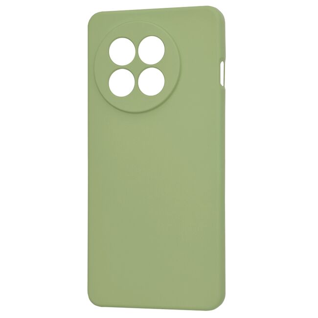 Husa pentru  OnePlus 13R Liquid Silicone, subțire, captusita cu microfibra, anti amprentă, protectie cameră foto, Verde menta