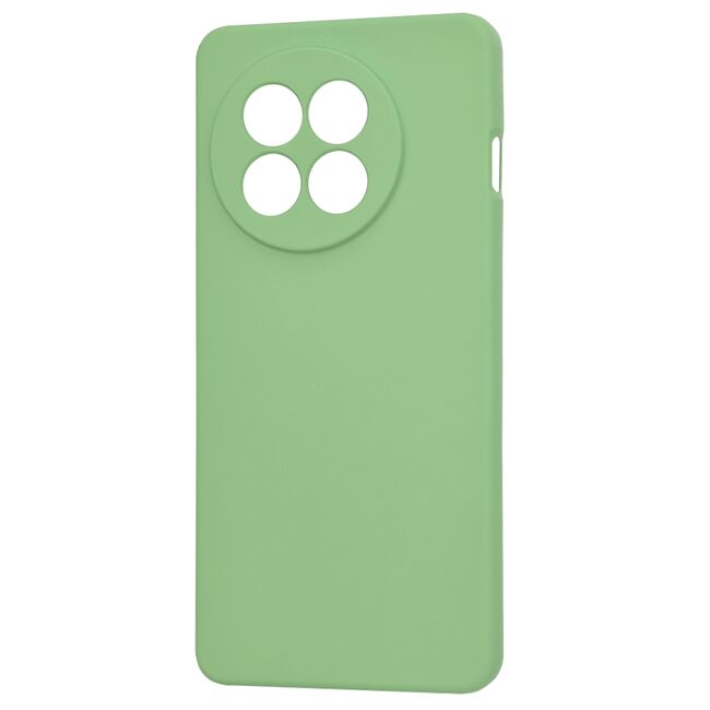 Husa pentru  OnePlus 13R Liquid Silicone, subțire, captusita cu microfibra, anti amprentă, protectie cameră foto, Verde deschis