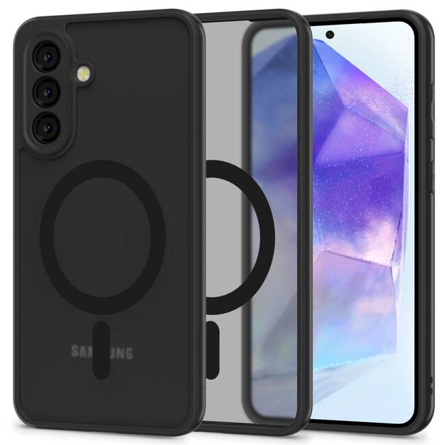 Husa pentru Samsung Galaxy A56 cu MagSafe, Ghost series - negru mat